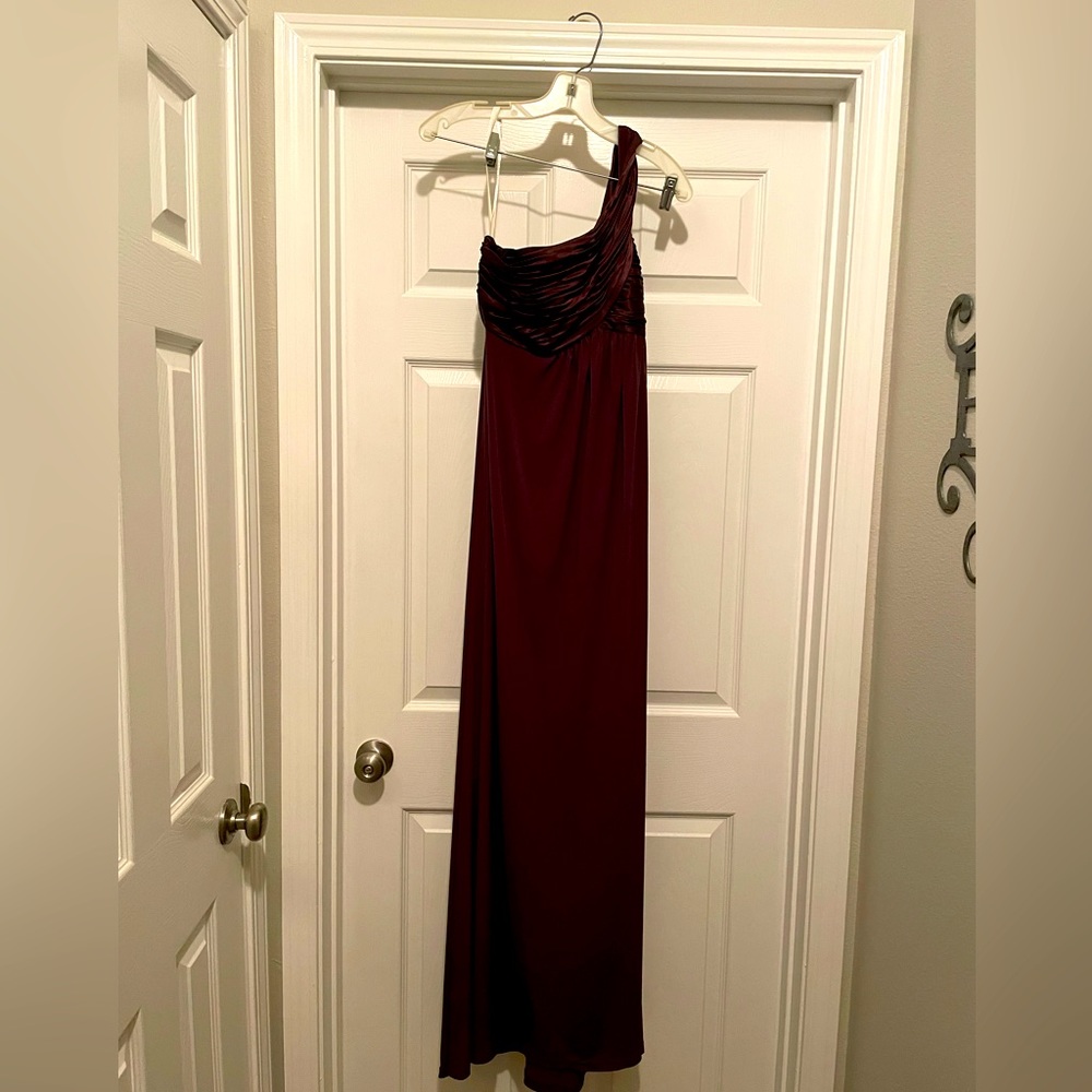 Size 14 David Bridal One shoulder long dress